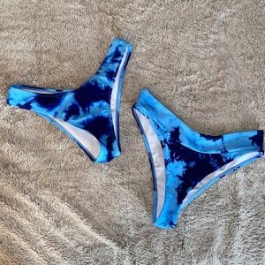 Tie Dye High Cut Bikini Bottoms